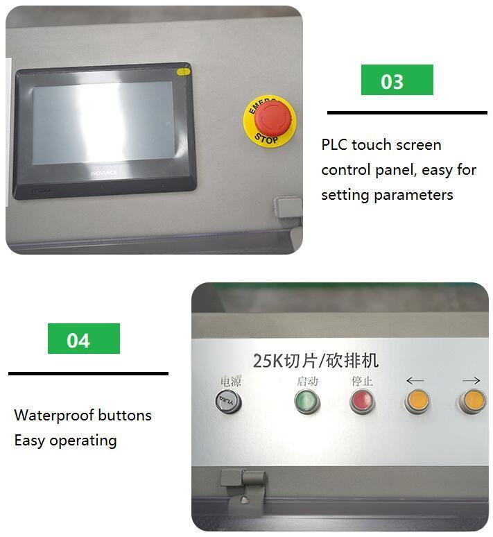 control panel of slicing machine for meat