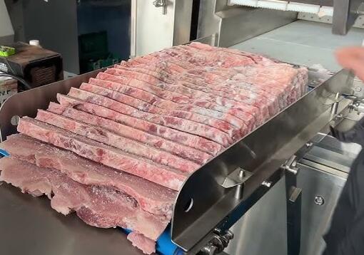 frozen meat cutting