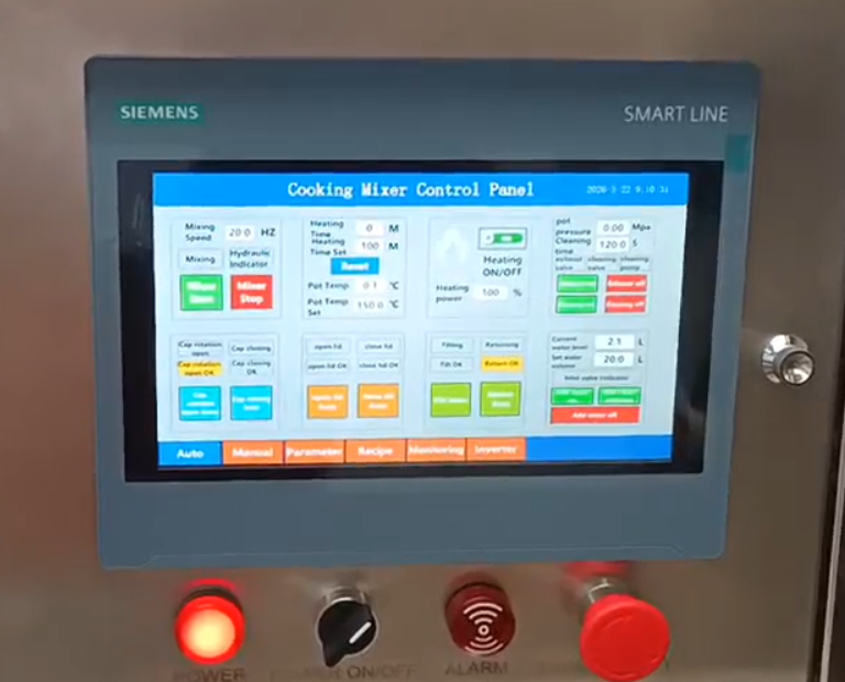 pressure cooker with PLC system