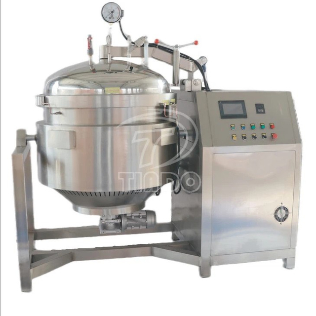 Industrial Pressure Cooking Mixer with Stirrer | 100L-1000L Automated Pressure Cooker Kettle for Food Processing