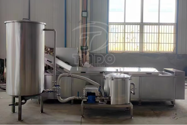 Hot Corn Dog Continuous Fryer | Tindo-Tech Food Processing Solutions