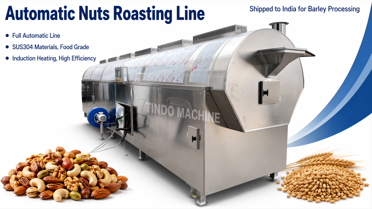 automatic nuts roasting line India