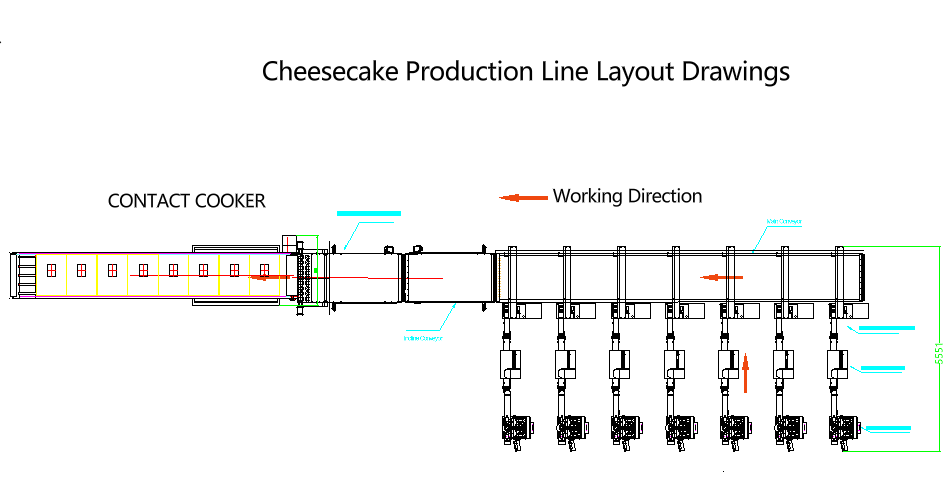 cheesecake production line layout drawing