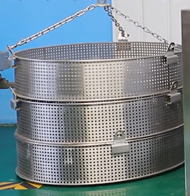 3-layer lifting basket system of TINDO 1000L steam pressure cooker