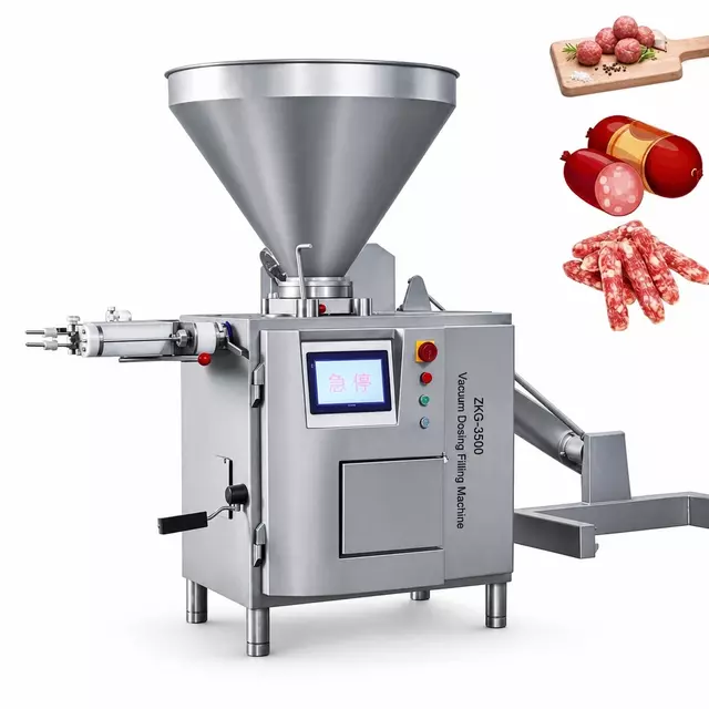 Vacuum Sausage Filler | 3000-6000kg/h Auto Twisting | TINDO